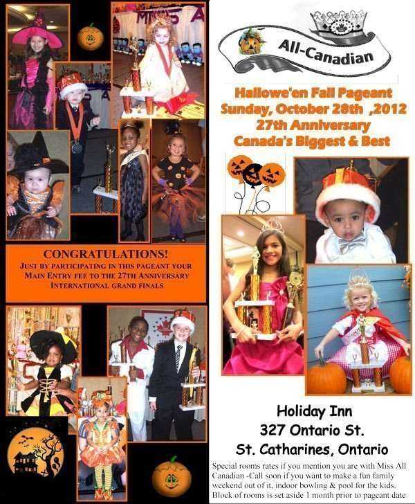 HALLOWEEN PAGEANT - SUNDAY OCTOBER 28TH, 2012 - ST. CATHARINES, ONTARIO