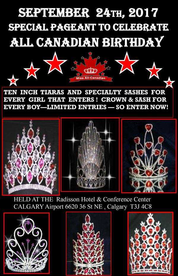 ALL CANADIAN BIRTHDAY PAGEANT - ALBERTA - MISS ALL CANADIAN PAGEANTS