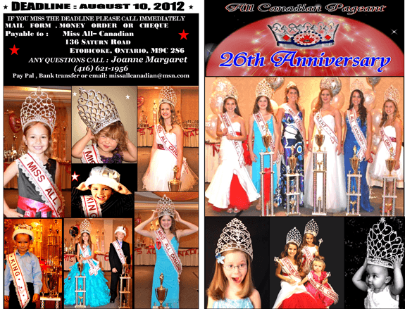 MISS ALL CANADIAN PAGEANTS - GRAND FINALS 2012 MISS ALL CANADIAN PAGEANTS - GRAND FINALS 2012